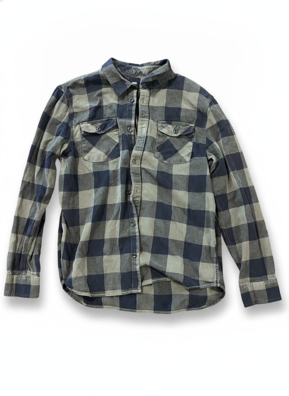 Vans Plaid Flannel Button Down Shirt Mens Large Skater Grunge